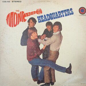 The Monkees Headquarters Vinyl LP Cover COM-103 MONO Colgems Vintage 1967 G/VG